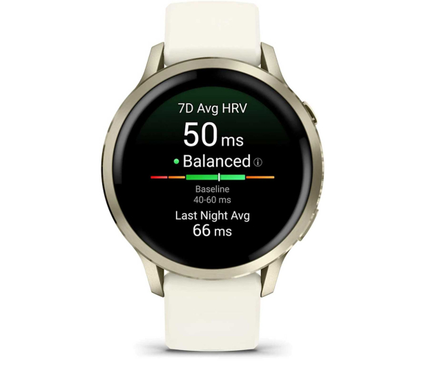 Garmin Venu 4 Lunar gold 41mm z kremowym paskiem - 1363882 - zdjęcie 2